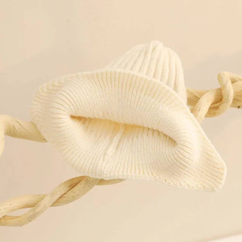 Happy Letter Print Baby Knit Beanies with Earflap childrensterritory