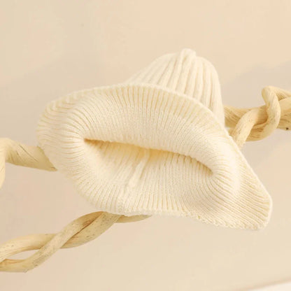 Happy Letter Print Baby Knit Beanies with Earflap childrensterritory