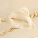 Happy Letter Print Baby Knit Beanies with Earflap childrensterritory