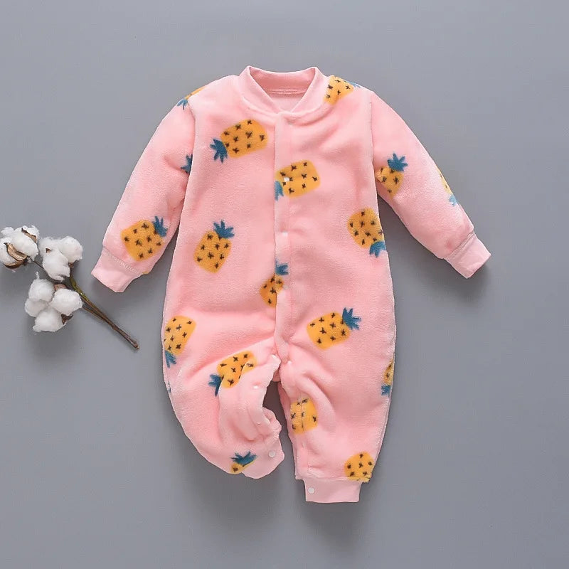 Baby Kids Cartoon Design Winter Bodysuits
