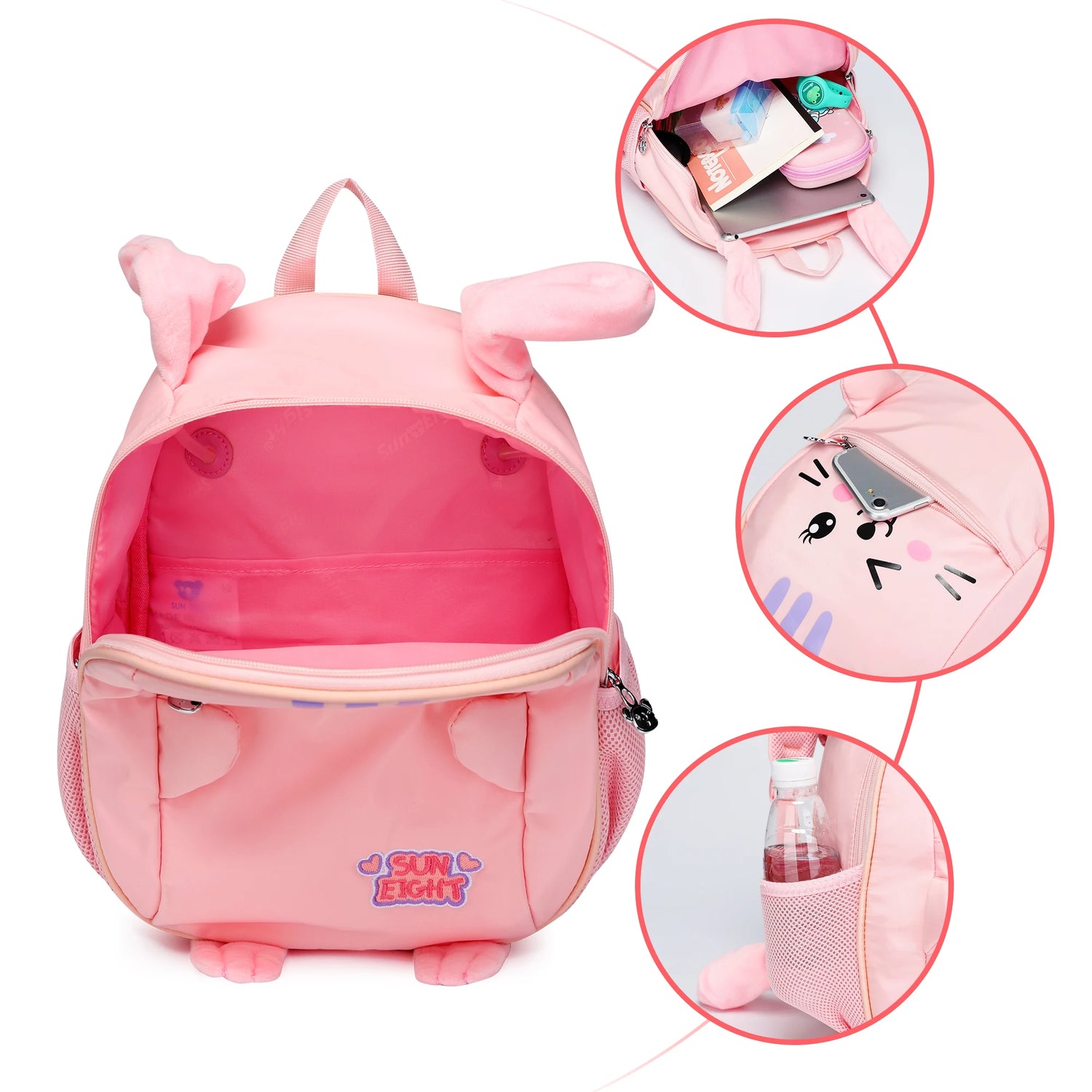 Rabbit Pattern Kids School Backpack Luggage Bag