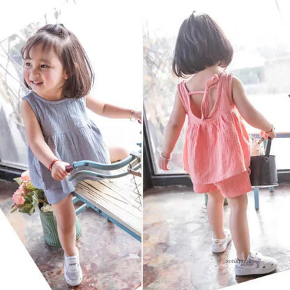 Sleeveless Frock Design Baby Girls Summer Outfit childrensterritory