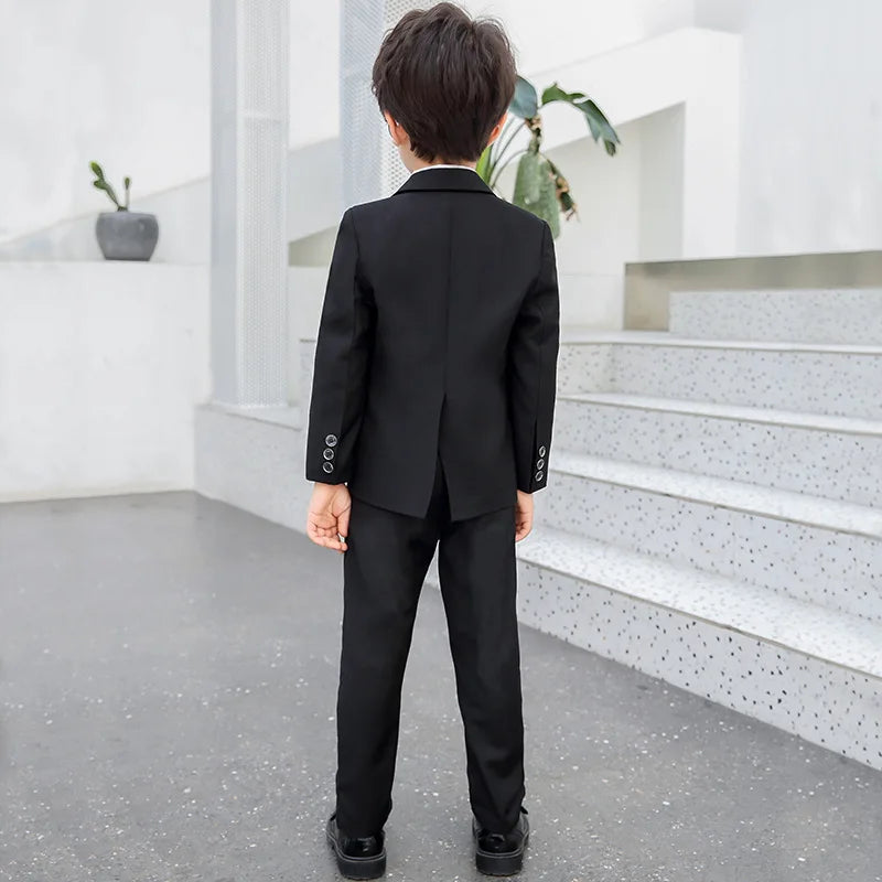 Kids Boys 3PCS Flower Jacket Pants Bowtie Formal Suit childrensterritory