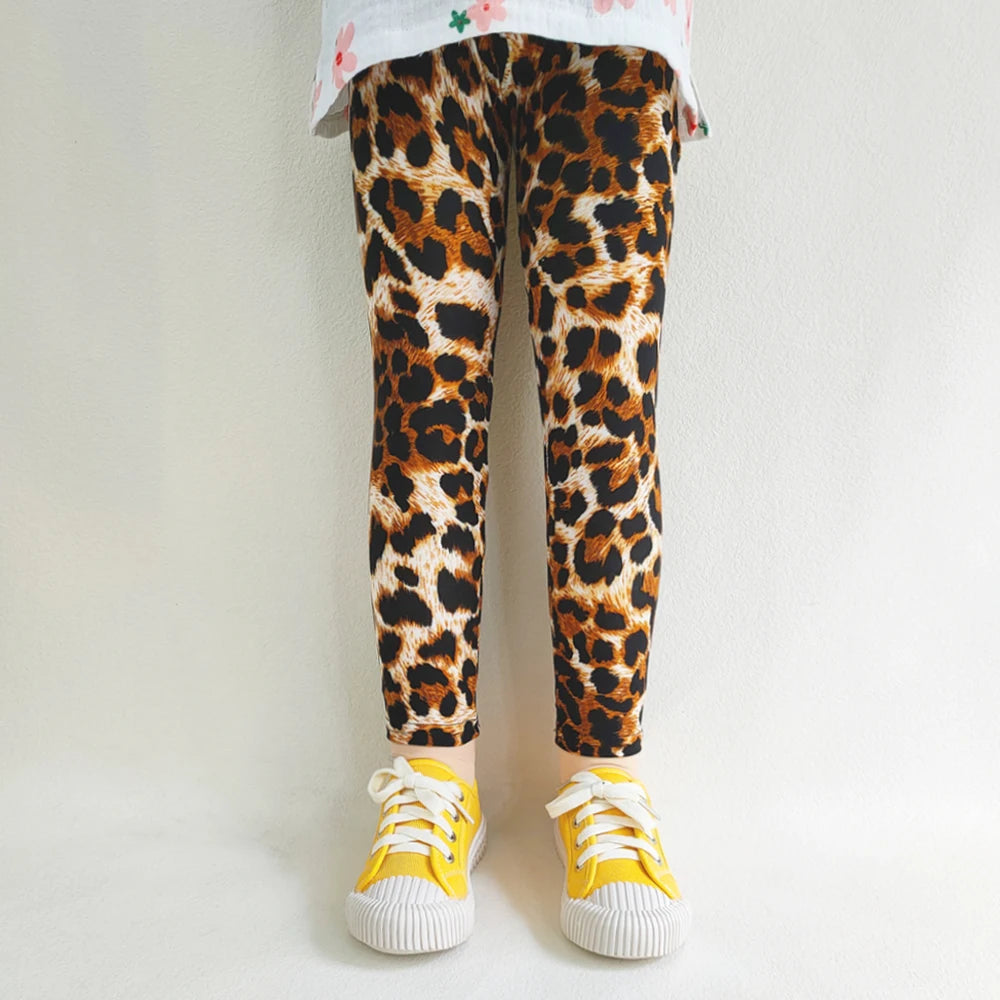 Kids Girl Floral Print Slim Fit Leggings/Trousers childrensterritory