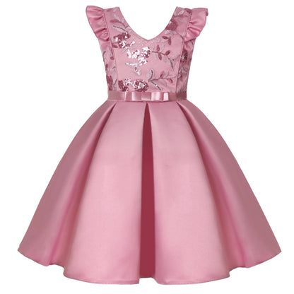 Beading Flower Design Wedding Party Tutu Dresses for Girls childrensterritory