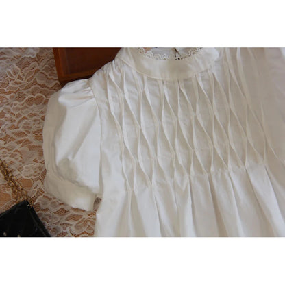 Kids Girls Korean Style Summer White Tops and Shorts Set childrensterritory
