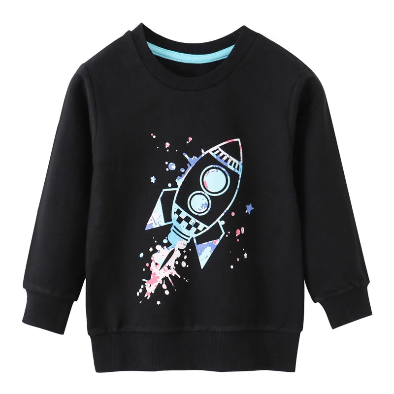 Girls White Casual Cotton Sweatshirts childrensterritory