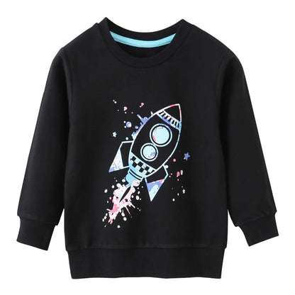 Girls White Casual Cotton Sweatshirts childrensterritory