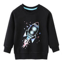 Girls White Casual Cotton Sweatshirts childrensterritory