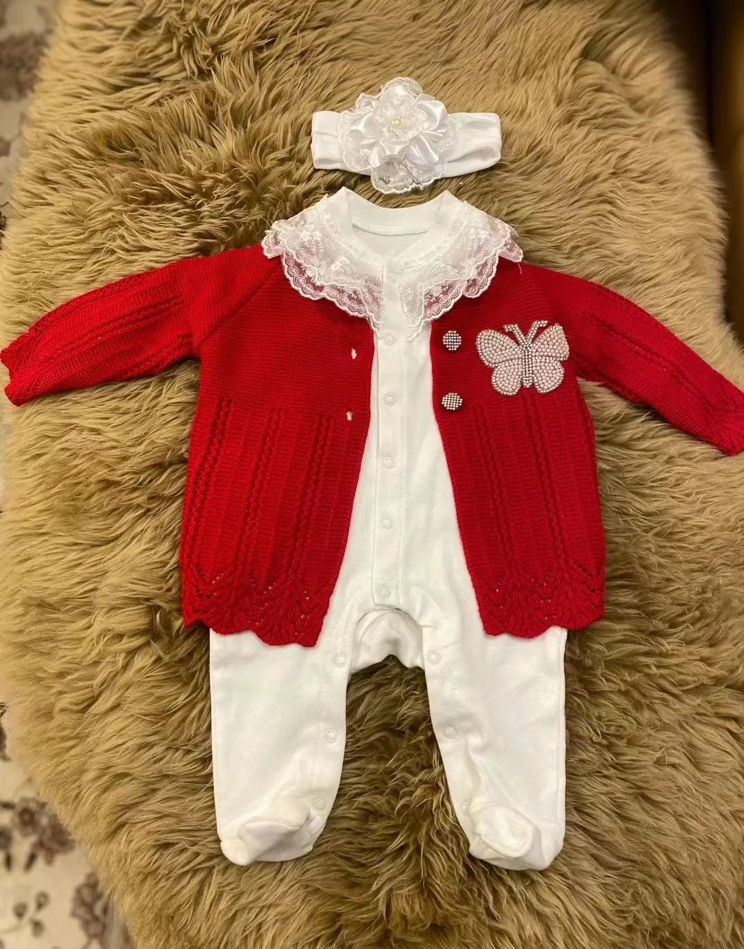 3pcs Pearly Crown Personalised Name Onesie for Newborn Babies childrensterritory