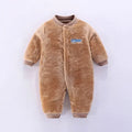 Soft Flannel Warm Printed Baby Romper for Winter