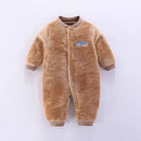 Soft Flannel Warm Printed Baby Romper for Winter