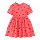 Kids A-LINE One-piece Printed Summer Dresses for Girls