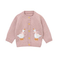 Cartoon Goose Design Baby Knitted Cardigan childrensterritory