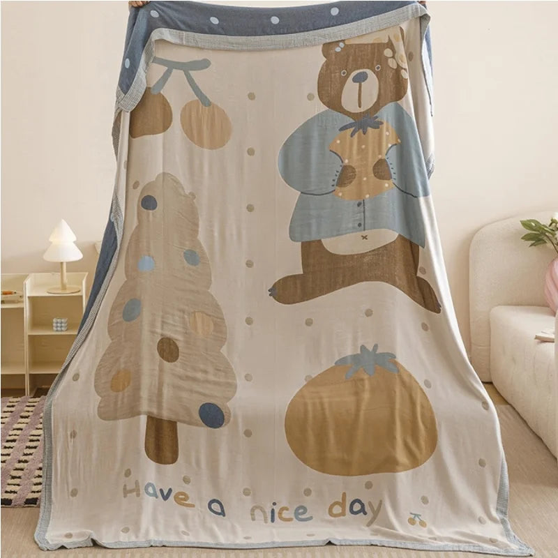 Kids’ Cartoon Print Soft Bedding Blanket