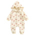 Long Sleeve Printed Baby Hooded Bodysuit for Winter childrensterritory