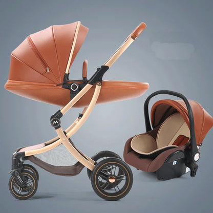 High Landscape, Luxury 3-In-1 Baby Carriage with Car Seat childrensterritory
