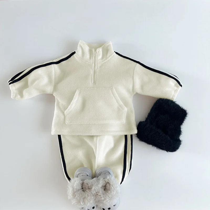 Kids Long-Sleeved Warm Clothing Set