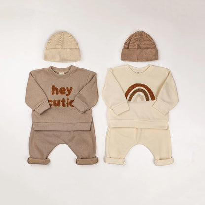 Baby Boy/Girl Casual Sweater + Loose Trouser 2pcs Set