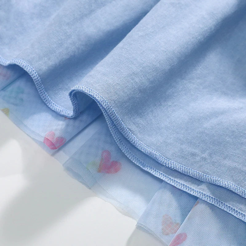 Girls Long Sleeves Floral Princess Mesh Dresses childrensterritory