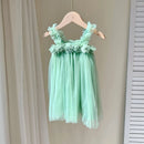 Little Girls 3D Flower Design Tutu Princess Dresses for Summer childrensterritory