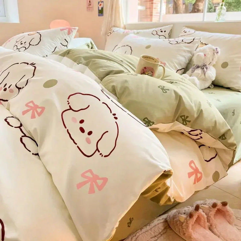 Soft & Colorful Cartoon Print Bedding Set for Kids childrensterritory