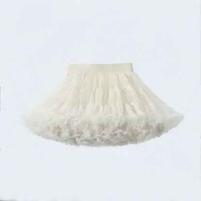 Little Girls Solid Colors Fluffy Chiffon Tutu Skirts childrensterritory