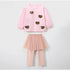 Kids Girls Lovely Heart Design Casual Clothing Sets childrensterritory