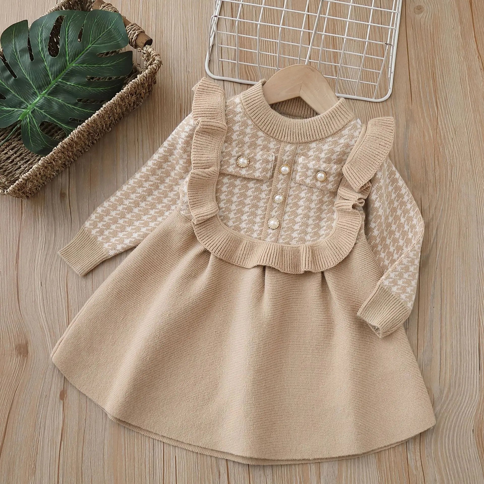 Buy Girls' Long-Sleeved Warm Casual Dresses Online – Children's Territory a Unit of VIC&SI LLC