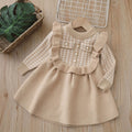 Girls’ Long-Sleeved Warm Casual Dresses childrensterritory