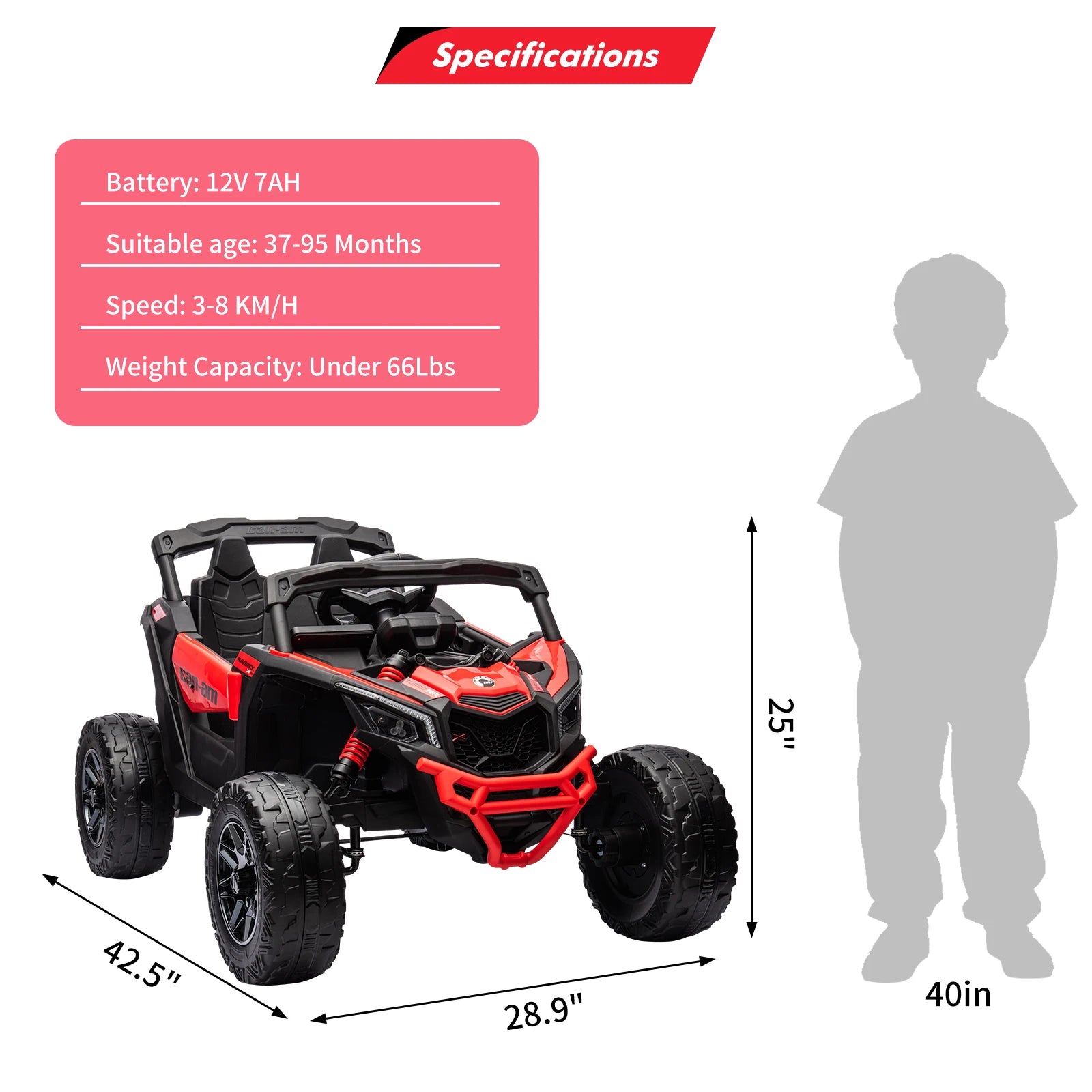 Kids UTV Electric Off-Road Car w/Remote Control