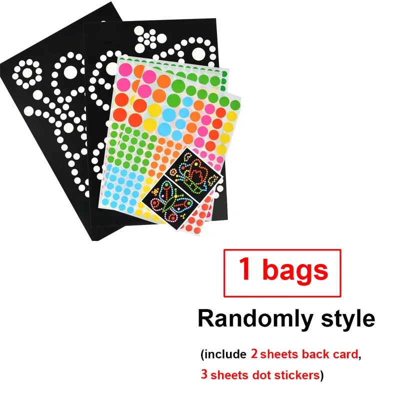 Kids Colorful Cartoon Puzzle Dot Sticker Games childrensterritory