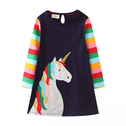 Kids Girls Long Sleeve Princess Embroidery Dresses for Winter childrensterritory