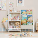 Kids 3-Tier Book Sling Shelf and Toy Storage Organizer