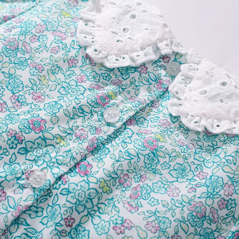 Little Girls Cartoon Embroidered Design Summer Dresses childrensterritory