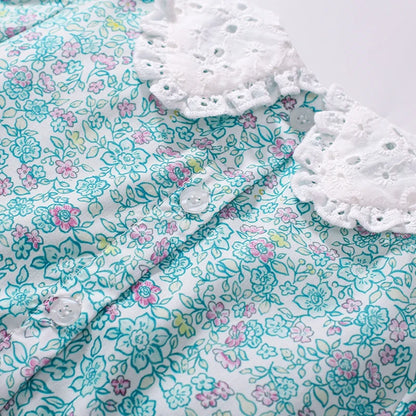 Little Girls Cartoon Embroidered Design Summer Dresses childrensterritory