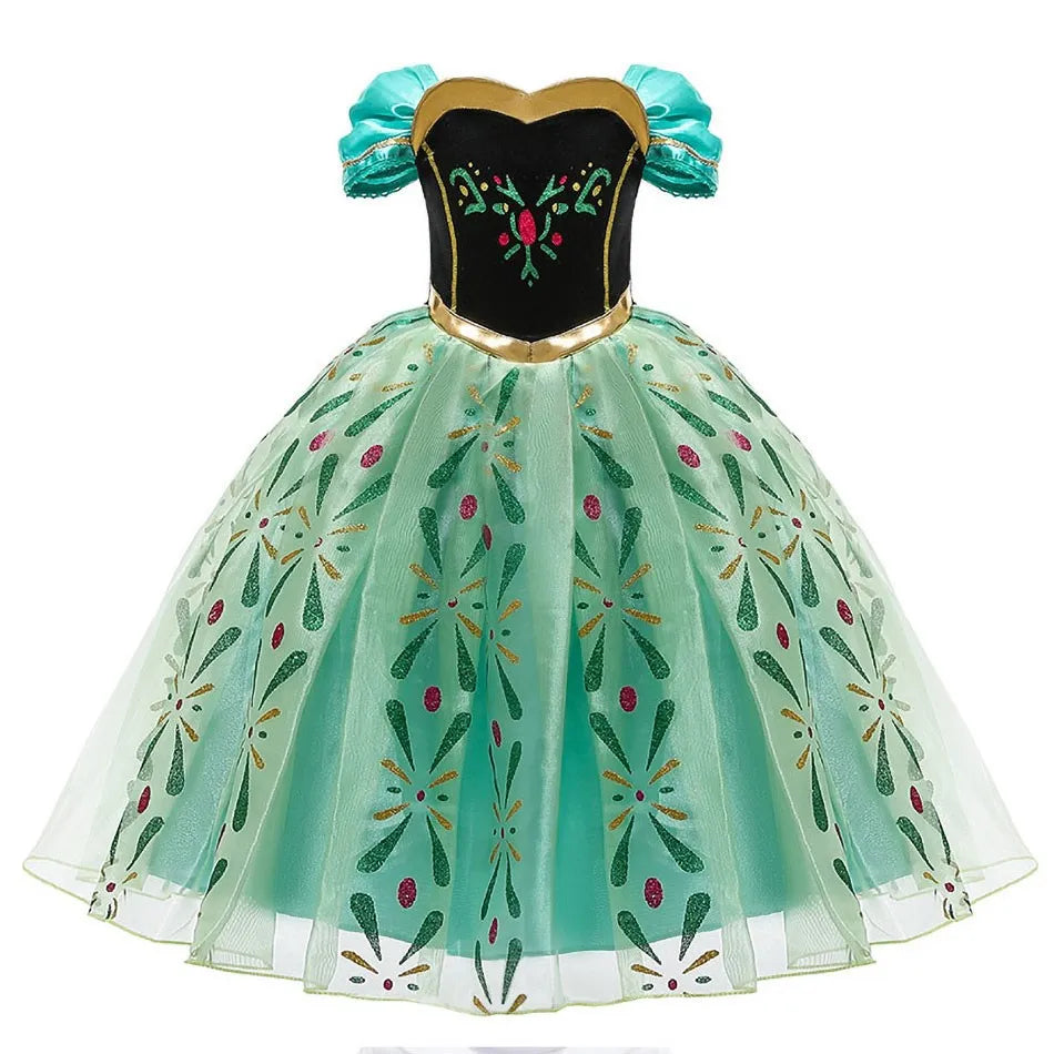 Kids Girls Jasmine Elsa Anna Bella Rapunzel Costumes childrensterritory