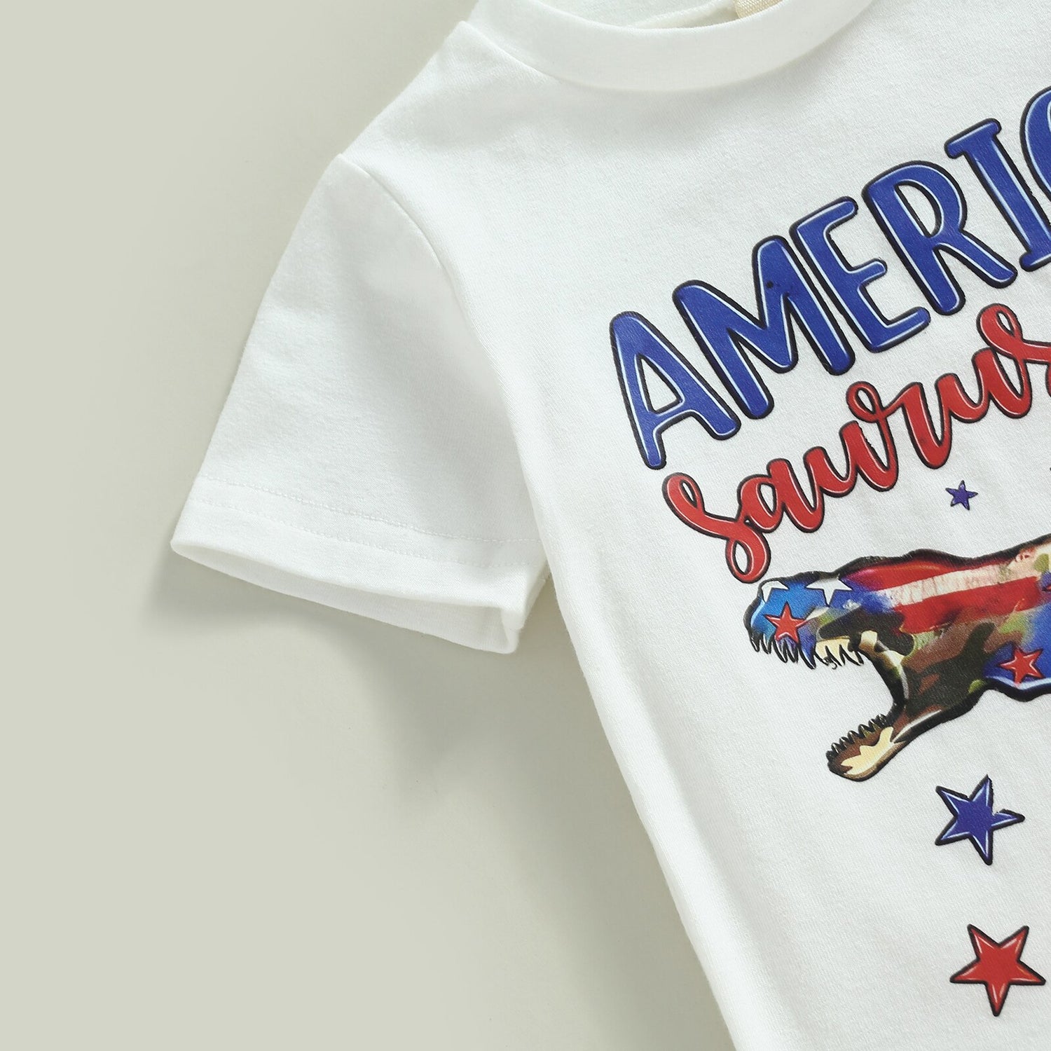 Letters Dinosaur Print Baby/Kids Boys 4th of July Clothing childrensterritory
