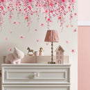 Pink Flower Design Girls Room Wall Decal childrensterritory