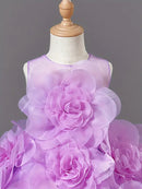 Elegant Lilac Princess Evening Party Dress For Girls childrensterritory