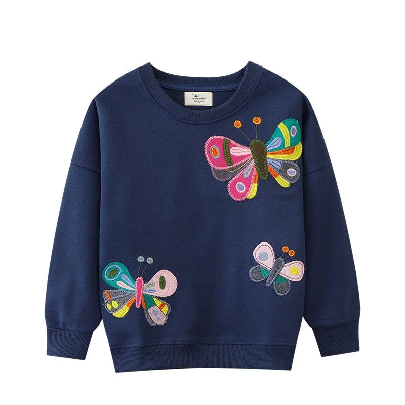 Kids' Long-Sleeved Animal Print Winter Sweatshirts