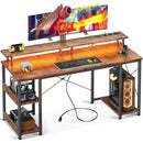 Gaming PC Desk with Monitor Support, Storage, and Stand childrensterritory