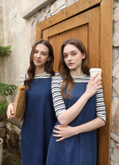 Striped Design 3/4 Sleeves Tops for Teen Girls and Woman childrensterritory