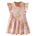 Kids Girls Soft Cotton Cartoon Print Summer Casual Dress