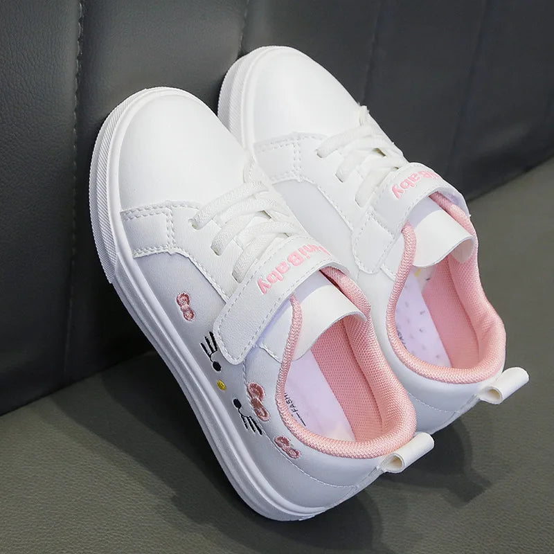 Anti-Slip Soft Sole Cartoon Design Kids Flat Princess Sneakers childrensterritory