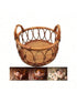 Vintage Handmade Wood Bamboo Basket Baby Photoshoot Prop childrensterritory