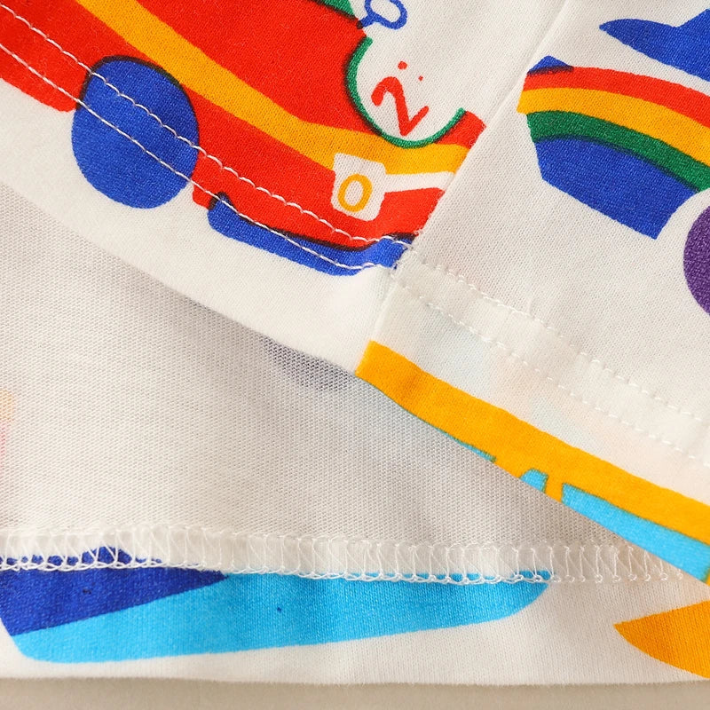 Racing Car Print Summer T-Shirts For Boys childrensterritory