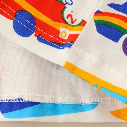 Racing Car Print Summer T-Shirts For Boys childrensterritory