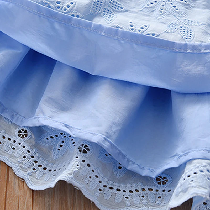 Kids Girls Flowers Design Sleeveless Summer Dress childrensterritory