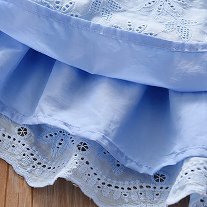 Kids Girls Flowers Design Sleeveless Summer Dress childrensterritory